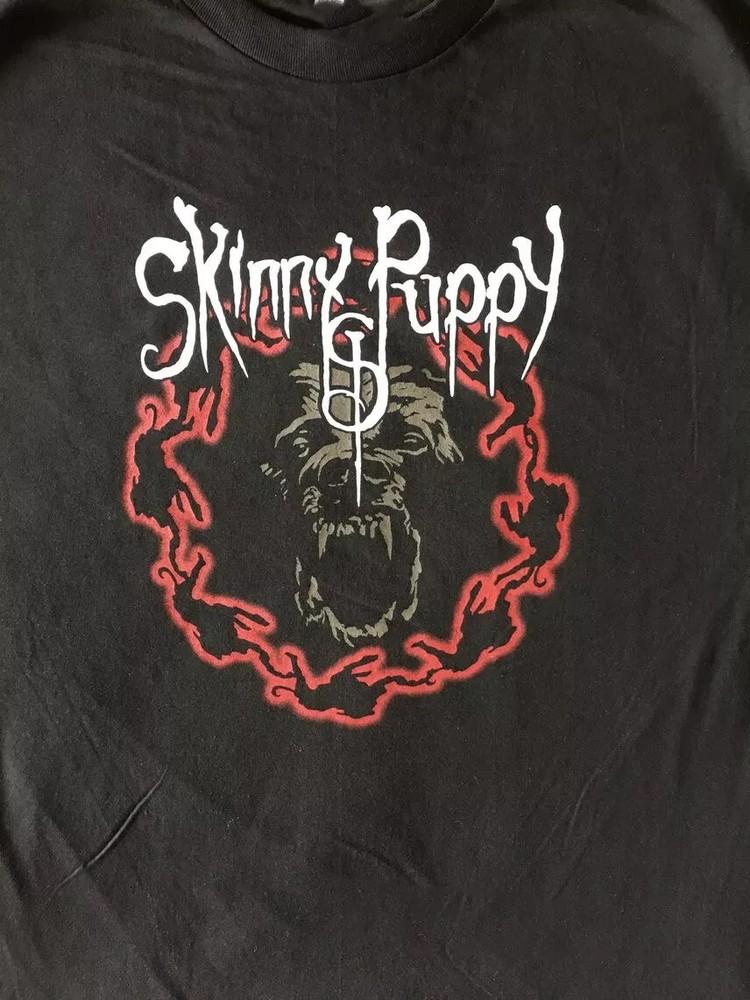 SKINNY PUPPY Хлопковая футболка с коротким рукавом Черная Размеры от S до 5XL Унисекс футболка