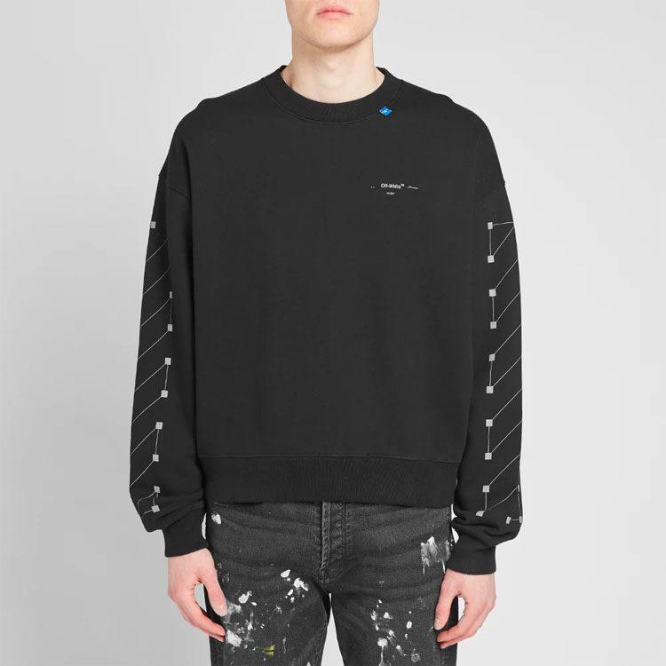 Свитшот OFF WHITE Diag Backbone OMBA035E19E300011091
