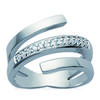 Silver Ring 'Caresses' Silvery White (rhodium) - 14 Mm