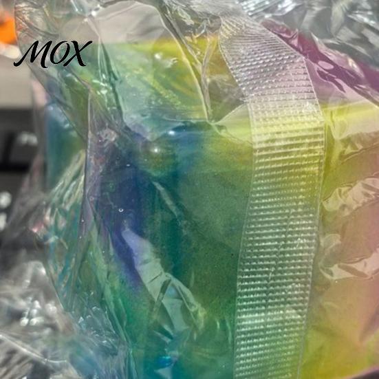 Kneading Stress Reliever Rainbow Ice Cube Squeeze Ball, Transparent Jelly Fidget Toy Gradient for Anxiety Relief, Soft TPR Decompression Kids