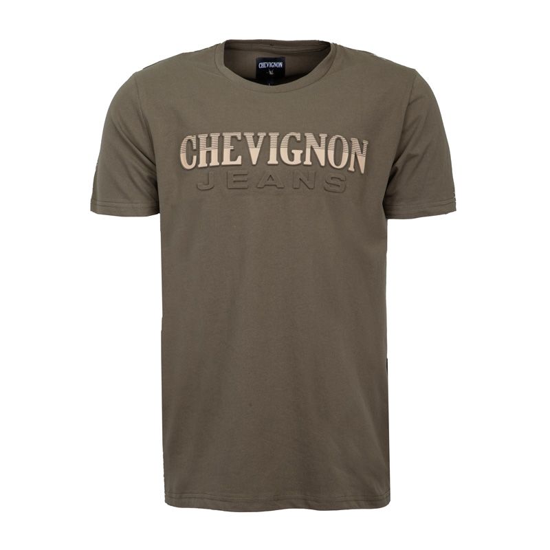 Мужская полосатая хлопковая футболка с логотипом CHEVIGNON