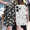 Милый цветочный мягкий силиконовый чехол для Samsung A55 A35 M35 S24 Xiaomi Redmi Note 13 Pro 14 Poco C65 iPhone Huawei Honor 90 Realme Camera противоударный чехол
