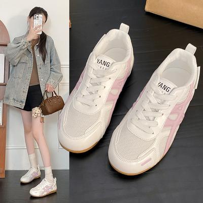 Женская новая летняя женская обувь синяя сетчатая дышащая на тонкой подошве повседневная спортивная белая обувь