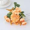 2Pcs Artificial Chrysanthemum Hydrangea Rose Bouquet Artificial Flowers Fake Roses Peony Flower Silk for Party Home Table Wedding Courtyard Decoration