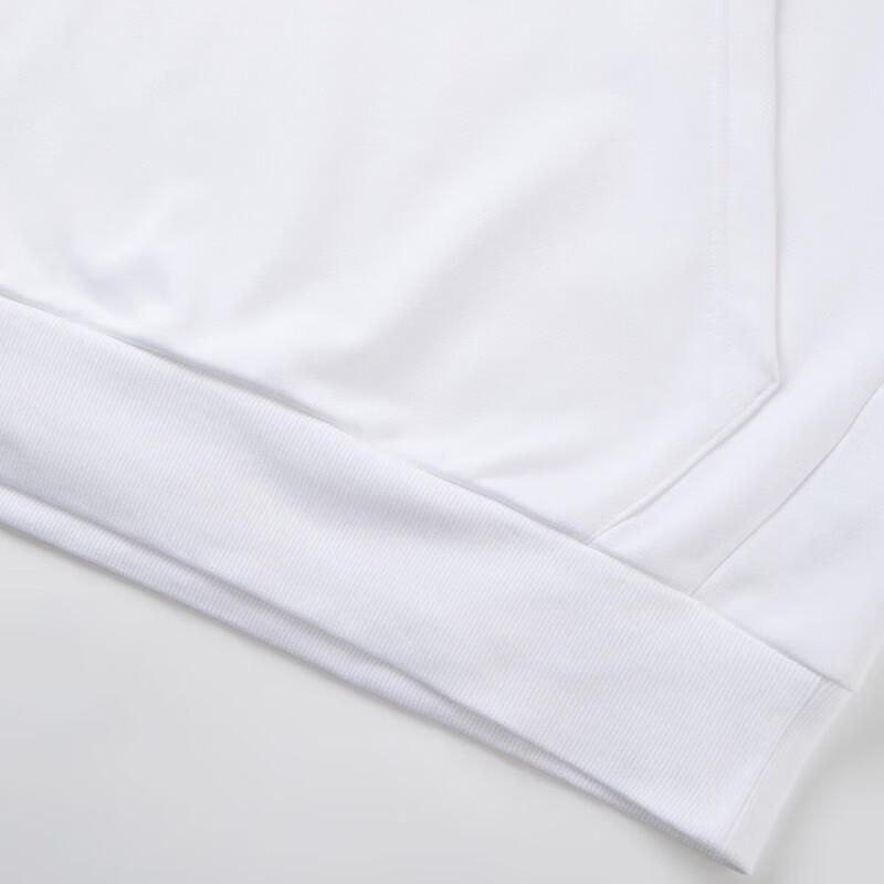 Adidas Retro Letter Hooded Drawstring Casual Long Sleeve Sweatshirt Men Sweatshirt White JF3319