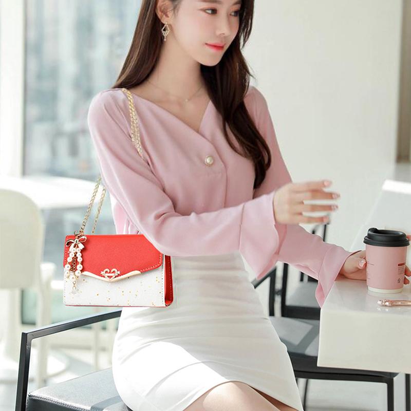 Элегантная женская сумка через плечо, модная корейская сумка через плечо, женские сумки из искусственной кожи