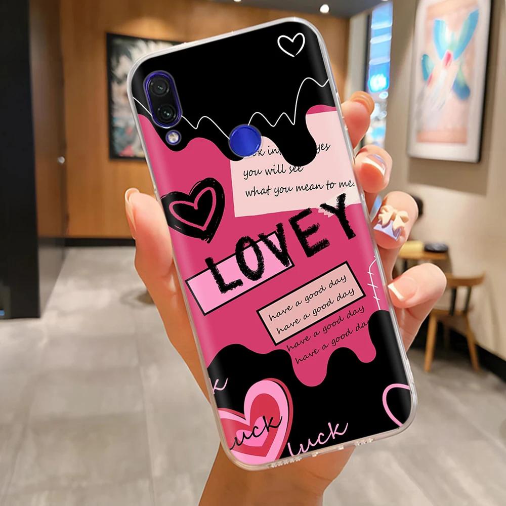 Мягкий чехол для Xiaomi Redmi Note 7 Чехол Цветы Мягкий ТПУ Силиконовый Чехлы для Телефона на Redmi Note7 Pro Защитная Задняя Крышка Fundas