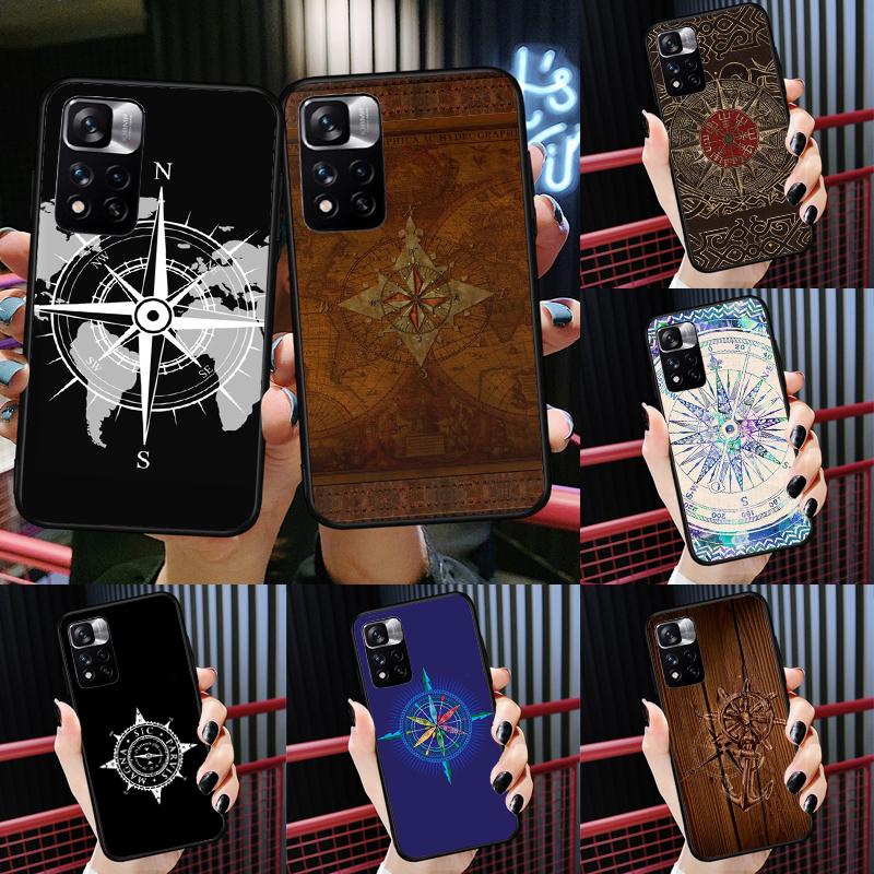 Чехол-компас для Xiaomi Redmi 14C 13C 10C 12C Redmi Note 13 14 Pro 12 11 9 10 9S 10S 11S 12S Чехол