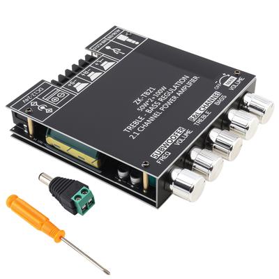 Bluetooths Плата усилителя 2.1 канала 50 Вт x 2 100 Вт сабвуфер TPA3116D2 Автомобильная аудиосистема DIY Динамики Стерео ресивер 12 В-24 В Модуль питания