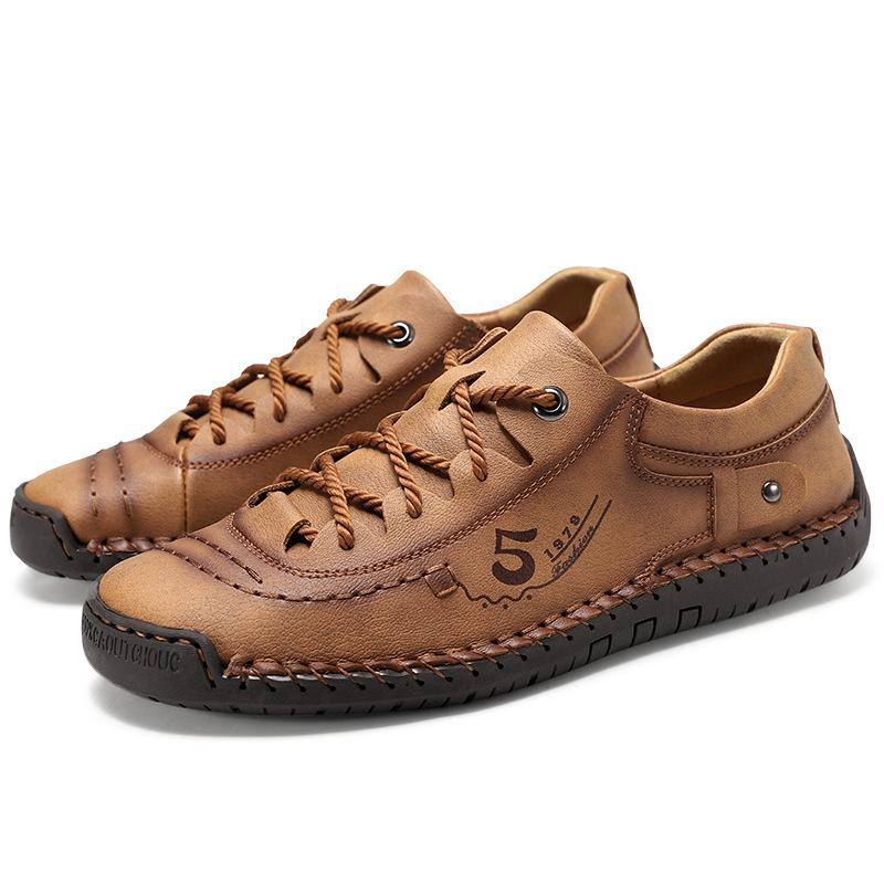 Большие размеры Мужские модные мягкие туфли Wild Breathable Hollowed Casual Leather Shoes Shoes Summer Driving Shoes
