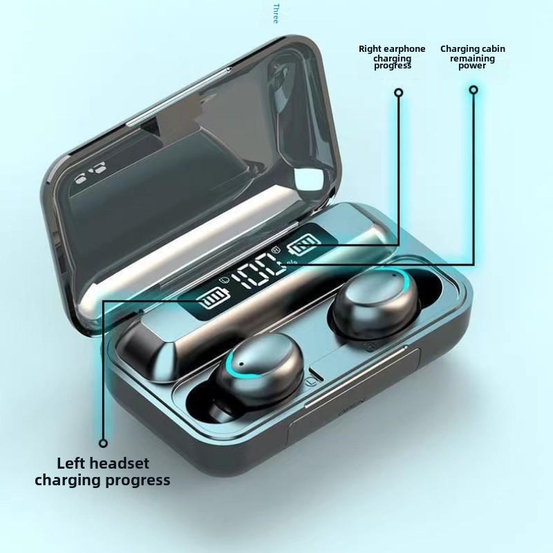 Bluetooth Headset In-ear Noise-cancelling Mini Game Esports Wireless Tws Digital Display Charging Bank Headset