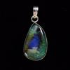 Certified Natural Aurora Opal 25.65 Ct 925 Sterling Silver Pendant best Gift