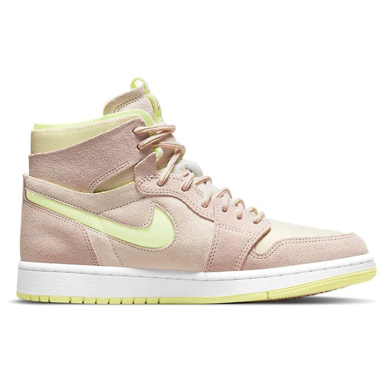 Air Jordan 1 High Zoom Comfort Lemon Twist Женские кроссовки Розовый жемчужно-белый Fossil CT0979-200