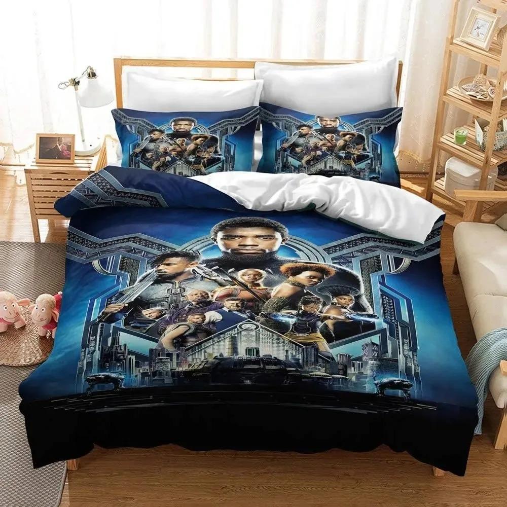 Black Panther Printed Bedding Sets exquisite bed supplies set duvet cover bed comforter set bedding set birthday gift