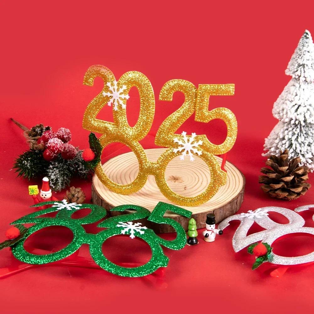New Year Glasses Happy New Year Party Photo Booth Prop Christmas Ornaments Kids Gifts New Year Eve Party Decoration