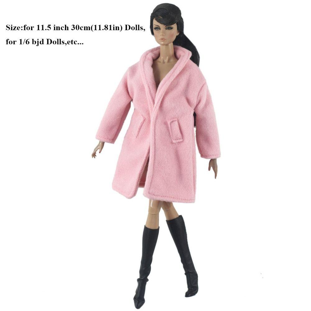 Winter Wear Woolen Coat Outfit Handmade Clothing Outfit  For 11.5 Inch 30cm Dolls/for 1/6 Bjd Dolls