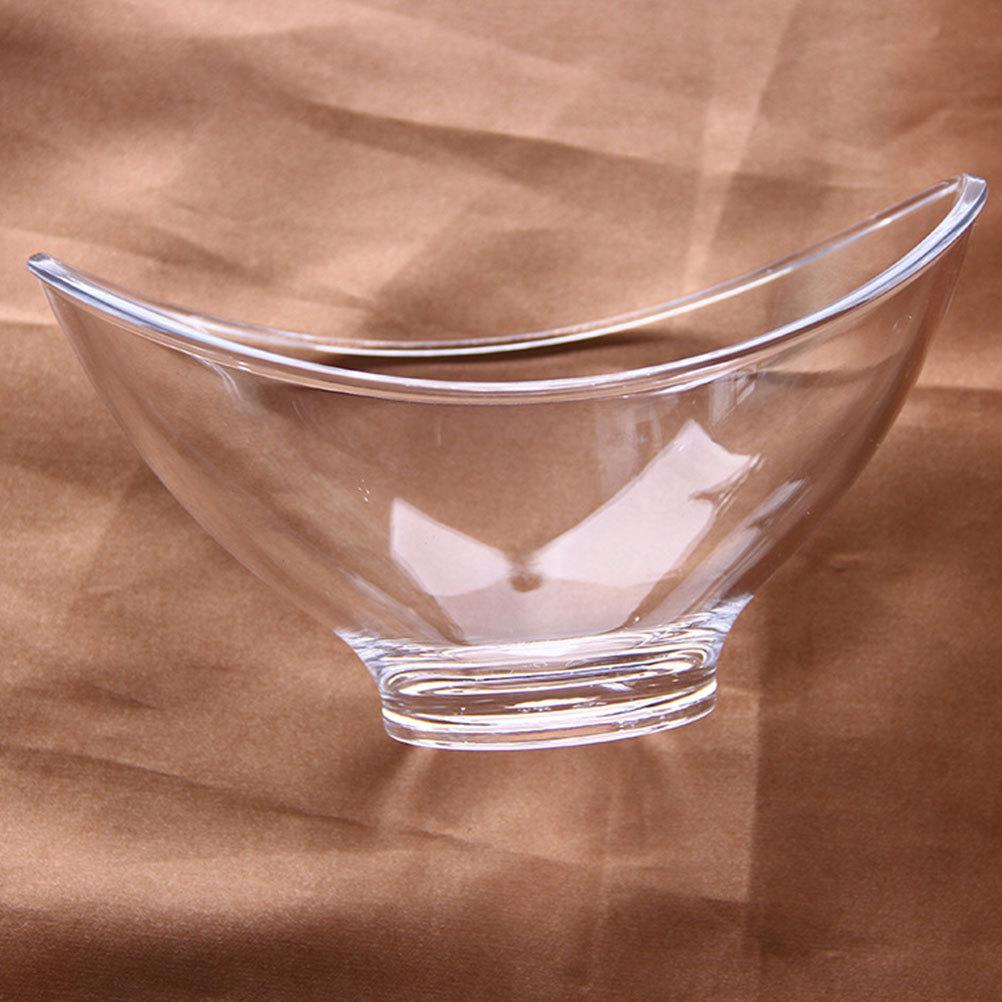 Салатник в форме слитка Прозрачный пластик ПК Десертная конфетница Многофункциональный контейнер для хранения продуктов для вечеринки Отеля Бара