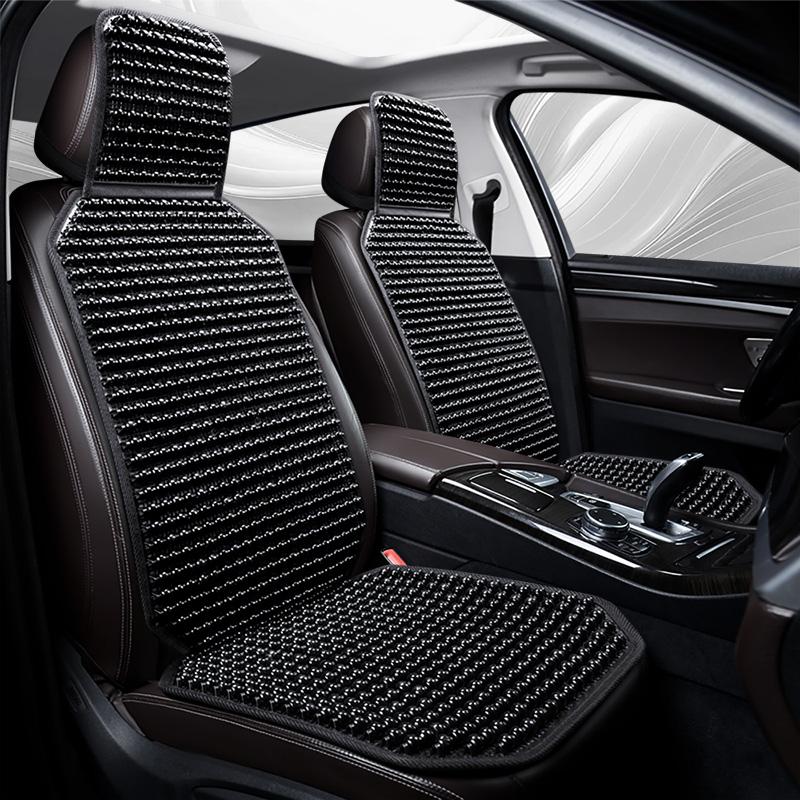 Летняя накидка на сиденье автомобиля из деревянных бусин - Дышащая и удобная, с премиальными деревянными бусинами, усиленной прошивкой, универсальная посадка