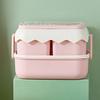 Fruit Pattern Plastic Lunch Box Drop-proof Compartment Lunch Box Cartoon Lunch Box  Girls