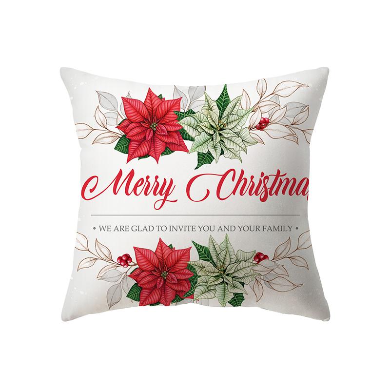 С Рождеством декоративный принт узор наволочка дома гостиная диван украшения квадратная полиэстеровая подушка наволочка