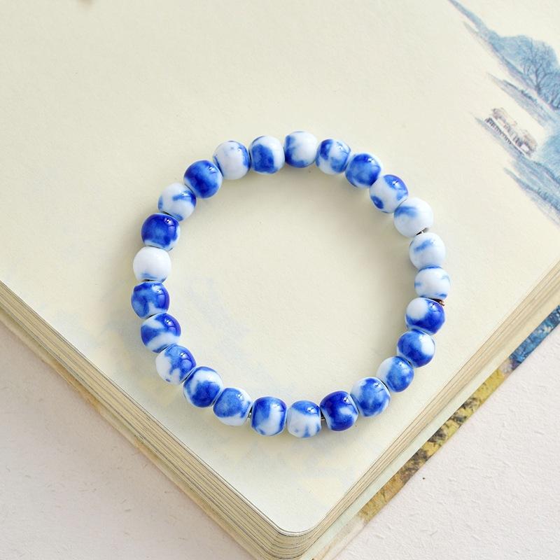 10 мм керамические украшения конфетного цвета полный браслет из бусин эластичный браслет в старинном стиле