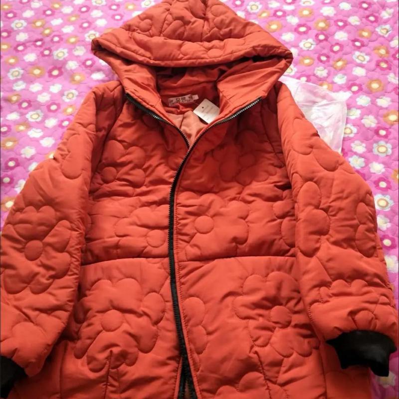 Women's Winter Plus Size Thickened Solid Colour Casual Short with Hooded Zipper Model Warm Outerwear