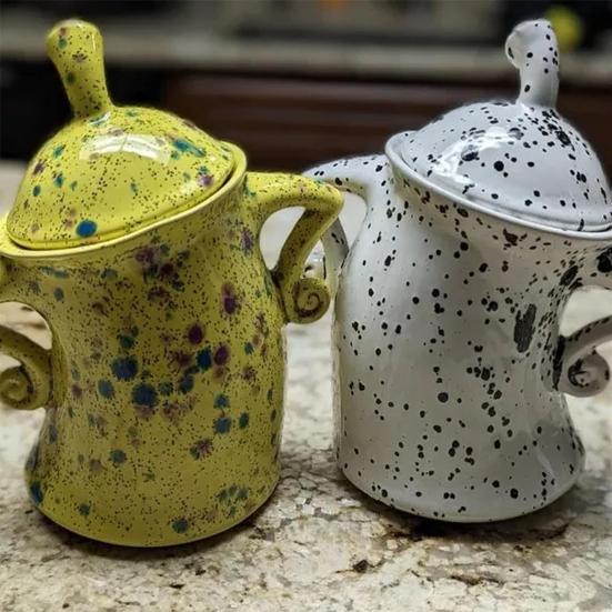 Canister with Attitude Cute Funny Solid Resin Craft Desktop Decoration Akimbo Jar Home Office Supplies