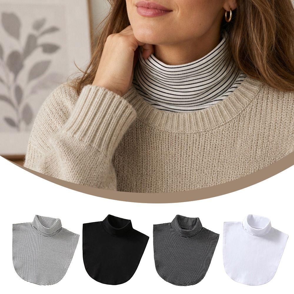 Elastic Neck Protection Scarf High Neck Knitted High Neck Collar Versatile Turtleneck Collar