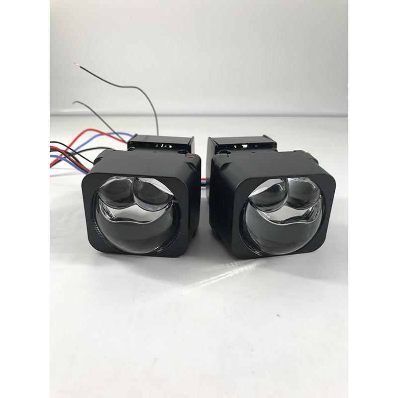 1 шт. 1,5 дюйма, модуль линзы с двойной прямой матрицей, светодиодная фара высокой мощности, белый, желтый, дальний и ближний свет, суперяркий конденсатор