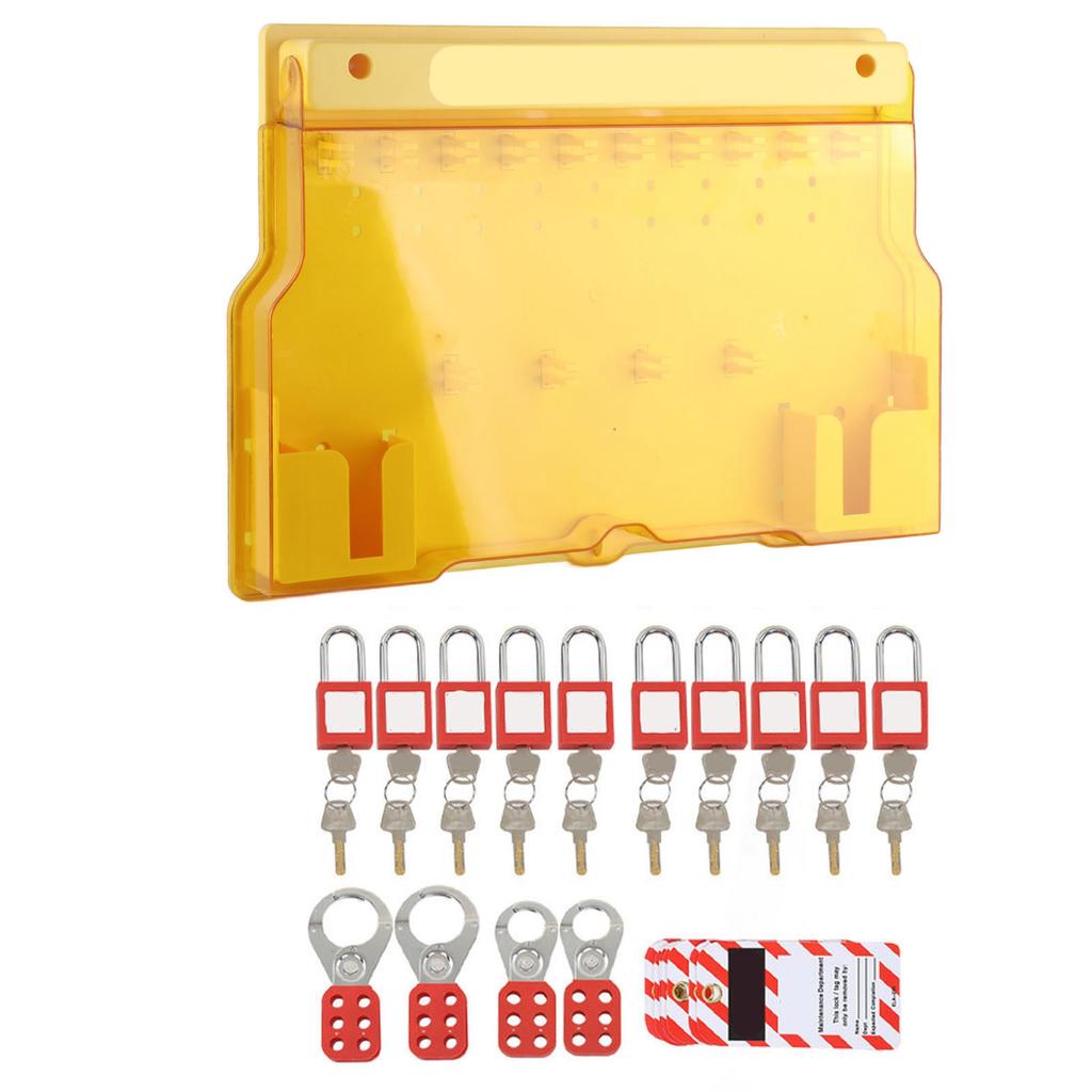 Lockout Tagout Station 10 Padlock 20 Key 10 Tag 4 Buckle Lockout Station with Cover
