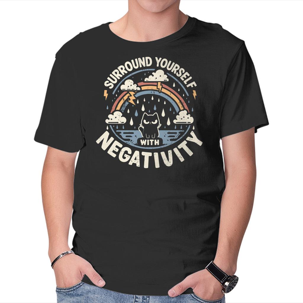Unisex Crew Neck T-Shirt Surround Yourself With Negativity Graphic Short Sleeve Casual Tee