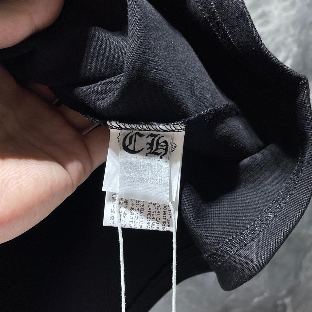8555 CHROME HEARTS 2025 Лето Новая Высококачественный Хлопок Круглый Вырез Свободный Большой Размер Мужская и Женская Футболка Парная Футболка