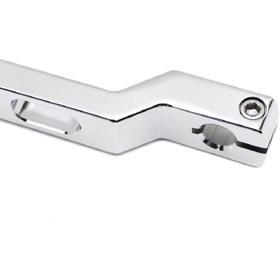 Dreamseek Motorcycle Heel Toe Shifter Lever + Shift Peg For Harley FL Softail/Touring, Road King, Street Glide/Tri Glide Trikes (Chrome)