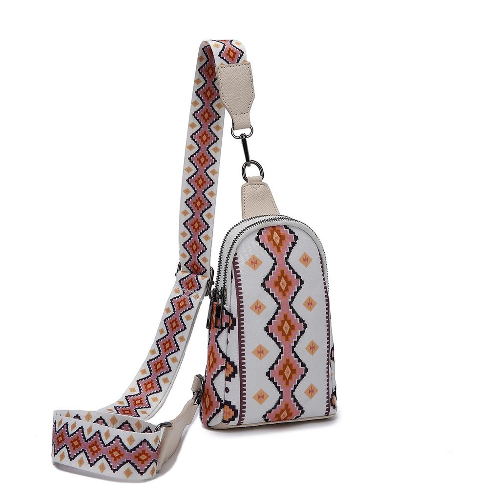 Винтажная богемная женская сумка-клатч с принтом на холсте, сумка через плечо на груди