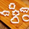 6шт инструменты для выпечки торта печенье вырезать PP пластиковые в форме сердца животные размерный набор для резки печенья