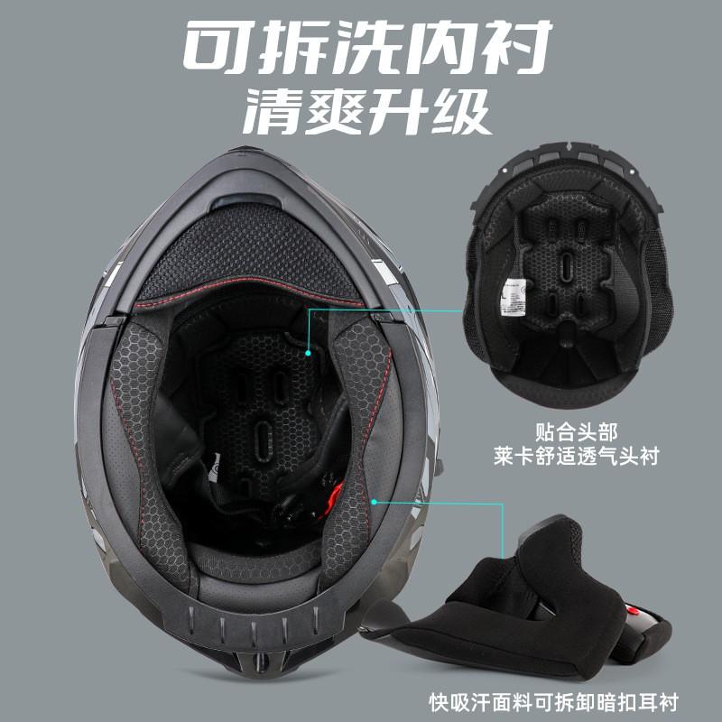 Full Face Motorcycle Helmet Flip-Up Modular Dual Lens DOT CCC Certified All Season Adult Unisex ABS