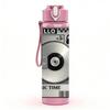 1PC Retro Vinyl Music Record Print 750ml Color Plastic Sports Water Bottle Leakproof Flip Straw Lid Suitable for Sports Office Home Use