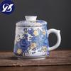 Creative Enamel Color Coffee Mugs Handmade Ceramic Teacups Porcelain Gh Quality Tea Cup with Cover and Filter Tea Ceremony