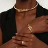 2/3Pcs Punk Open Cuff Bangle Adjustable Rings Party Grunge Jewelry Set  Jewelry Gifts
