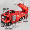 1:32 Electric Vacuum Cleaner Car Fire Truck Model Toy Music Light Pull Back Alloy Engineering Vehicle Models Gifts for Child