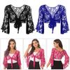 Long Sleeve Lace Shawl Nightclub Performance Top Women Show Costumes