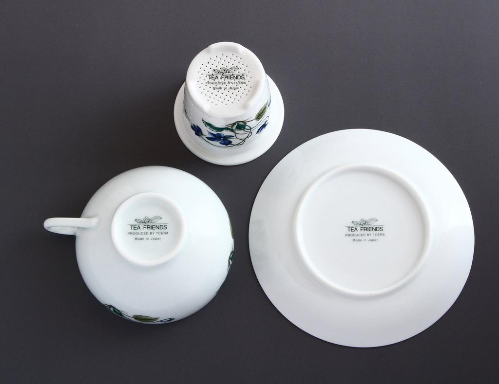 Toyo Ceramics Арита Фарфор Селадоновая Глазурь Чайный Набор на Одного, Фиолетовый, TFO-003