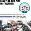 9007 9004 HB1 HB5 Headlight Wiring Harness Socket Adapter, High Temperature 3-Pin Male/Female Plug Pigtail Connector for Automative Replacement