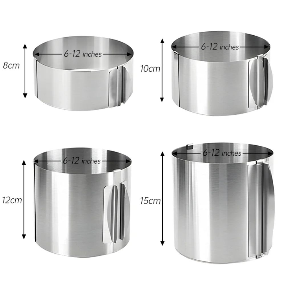 Форма для мусса для торта от 6 до 12 дюймов, регулируемое кольцо, инструменты для выпечки, новое кольцо для торта