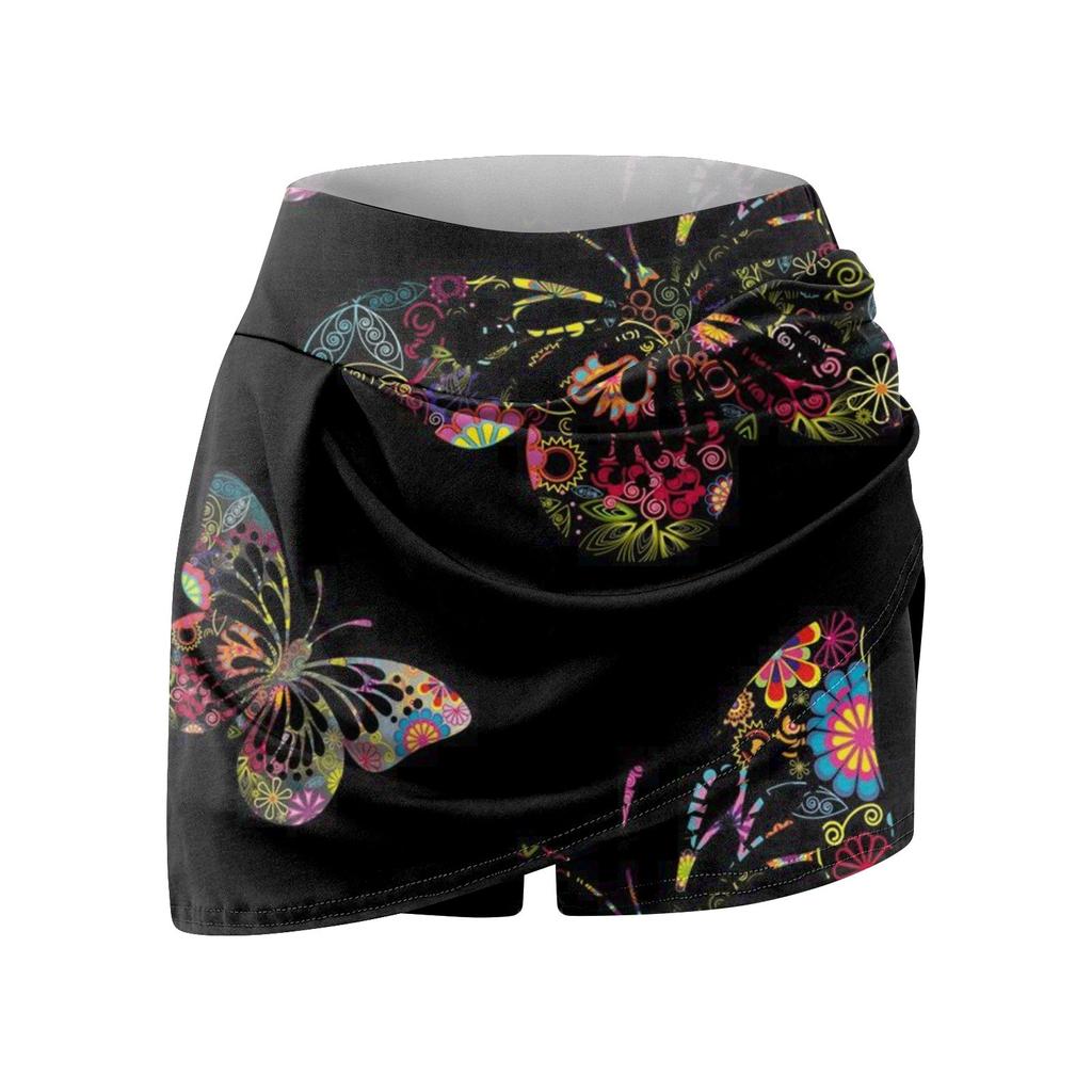 Женские спортивные эластичные плиссированные теннисные юбки для бега, йоги, внутренние шорты, эластичные спортивные шорты для гольфа