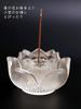 Q'foo Lotus Flower Incense Holder for Buddhist Altars, Stylish Glass Mini Incense Burner, Buddhist Altar Accessories, Zen Decor (Lotus Flower)