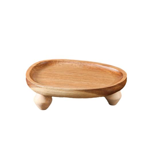 Деревянный поднос для подачи небольших закусок, деревенский поднос неправильной формы для десертов, декоративный поднос для растений, свечей, ключей, ювелирных изделий и часов.