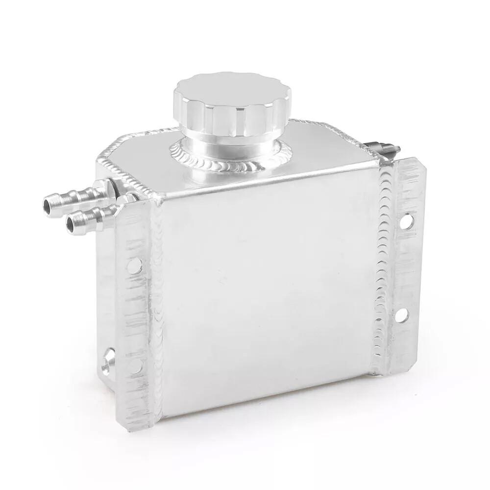 Universal 1L Aluminium Engine Oil Catch Can Water Breather Tank Bottle Polished