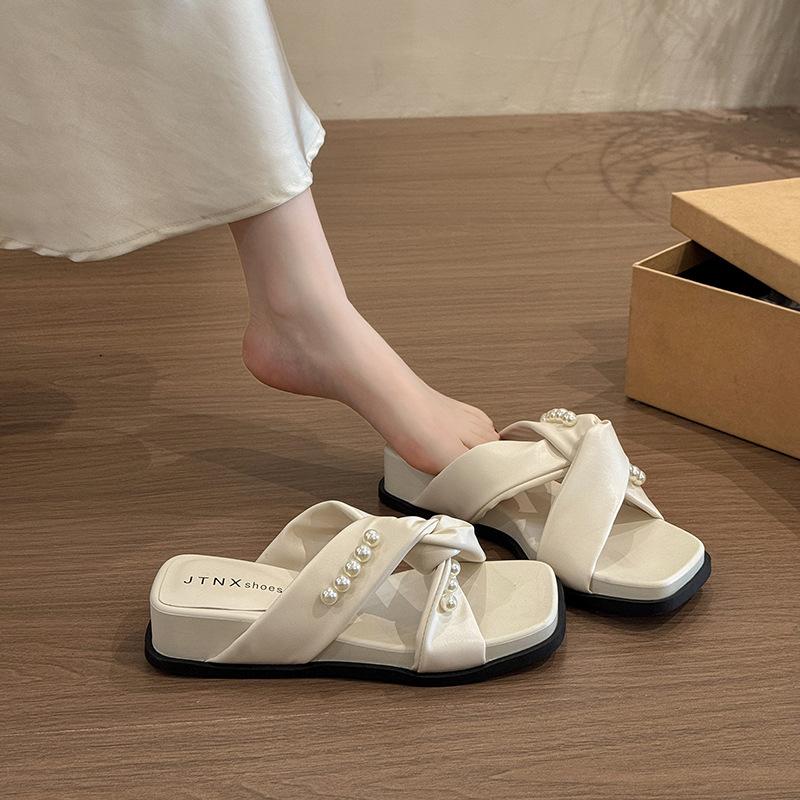 Новый стиль сандалии тапочки женская обувь на одном плече каблук тапочки