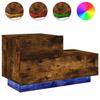Table de chevet - Maison Exclusive - Chêne fumé - LED RVB - 70 x 36 x 40,5 cm